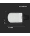 V-Tac 100W LED straatlamp - Samsung LED-chip, Ø60mm, IP65, 84lm/w