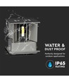 12W LED wandlamp - IP65 buiten, grijs, vierkant, verstelbare stralingshoek, incl. lichtbron