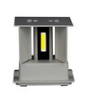 12W LED wandlamp - IP65 buiten, grijs, vierkant, verstelbare stralingshoek, incl. lichtbron