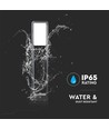 V-Tac 10W LED tuinlamp - Zwart, 80 cm, IP65, 230V