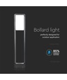 V-Tac 10W LED tuinlamp - Zwart, 80 cm, IP65, 230V