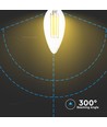 E14 6W LED kaarslamp - Filament
