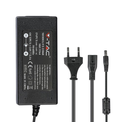 60W / 24V DC voeding voor LED strips - 2.5A, IP44 vochtige ruimtes