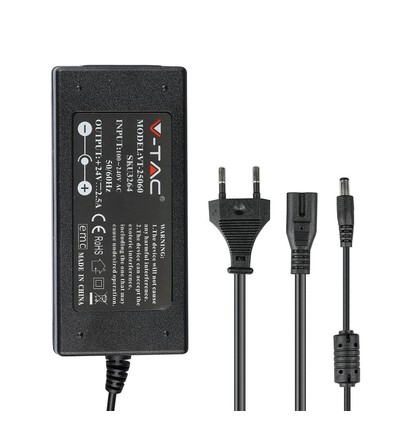 60W / 24V DC voeding voor LED strips - 2.5A, IP44 vochtige ruimtes