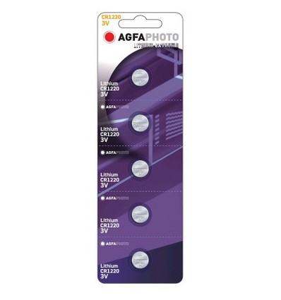 CR1220 5-pack AgfaPhoto knoopcelbatterij - Lithium, 3V