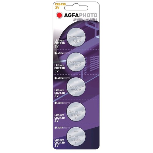 CR2430 5-pack AgfaPhoto knoopcelbatterij - Lithium, 3V