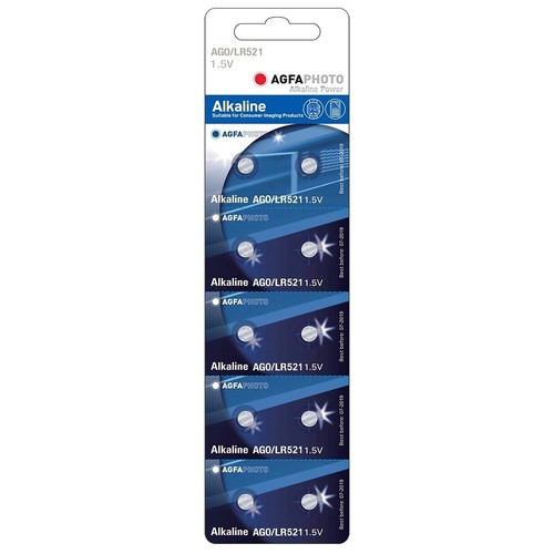 LR63/AG0 10-pack AgfaPhoto knoopcelbatterij - Alkaline, 1,5V