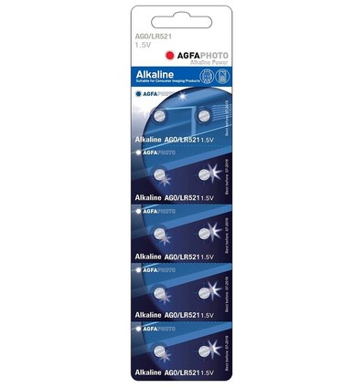 LR63/AG0 10-pack AgfaPhoto knoopcelbatterij - Alkaline, 1,5V
