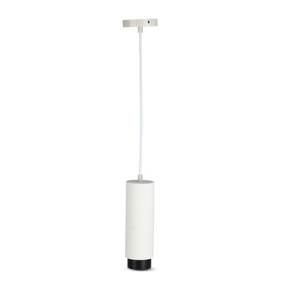 V-Tac moderne hanglamp - Wit met zwart, Ø8 cm, GU10