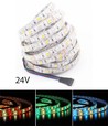 5 meter 12W/m RGB+WW LED-strip - 24V DC, IP20, 60 LED's per meter
