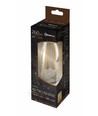 E14 2W LED-kaarslamp - C35, filament, amberkleurig glas, extra warm