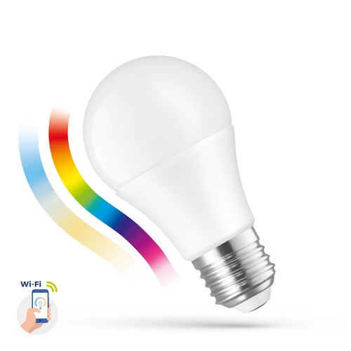 9W Smart Home LED-lamp - Tuya/Smart Life, werkt met Google Home, Alexa en smartphones, A60, E27
