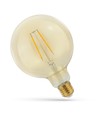 E27 2W LED globe lamp - Kooldraad, 12,5 cm, amberkleurig glas, extra warm