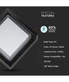 7W Wandlamp - IP65 buiten, vierkant, zwart, incl. lichtbron