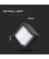 7W Wandlamp - IP65 buiten, vierkant, zwart, incl. lichtbron