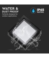 7W Wandlamp - IP65 buiten, vierkant, zwart, incl. lichtbron