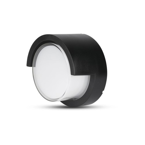 12W LED wandlamp - IP65 buiten, Rond, zwart, incl. lichtbron