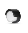 12W LED wandlamp - IP65 buiten, Rond, zwart, incl. lichtbron