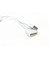 RGB+WW kabel 2-weg splitter - 12/24V, wit