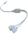 RGB+WW kabel 2-weg splitter - 12/24V, wit