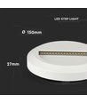 V-Tac 2W LED trapverlichting - Wit, opbouw, IP65 buiten, 230V