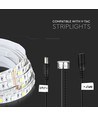 V-Tac LED touch schakelaar en dimmer - Zwart, 12V (60W), 1,5 meter, DC stekker