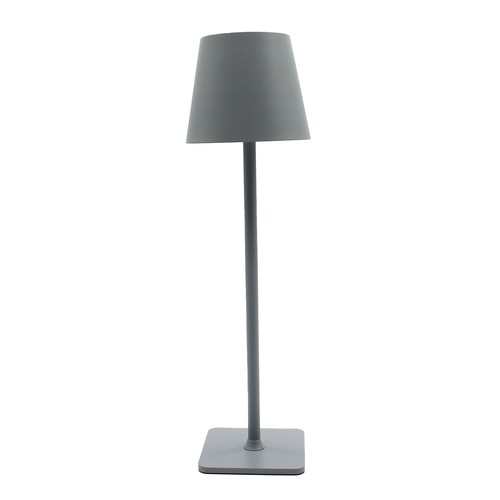Oplaadbare LED tafellamp Binnen/buiten - Grijs, touch dimbaar, CCT, IP54 buiten