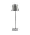 Oplaadbare LED tafellamp Binnen/buiten - Zilver, touch dimbaar, CCT, IP54 buiten