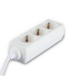 V-Tac stekkerdoos - 3 gewone stopcontacten, wit, 3 meter kabel