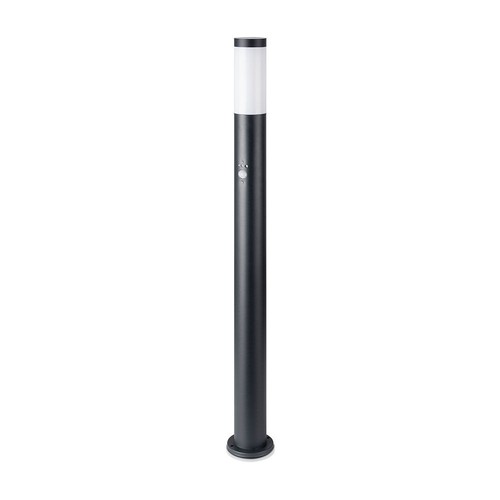 V-Tac zwarte tuinlamp - 110 cm, IP44 buiten, PIR sensor, E27 fitting, zonder lichtbron