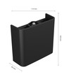 2W Luna up/down wandlamp - IP54 buiten, CCT, 3 lichtkleuren, zwart, incl. lichtbron