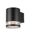 1W Wandlamp op zonne-energie LED - IP54, zwart, met sensor