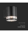1W Wandlamp op zonne-energie LED - IP54, zwart, met sensor