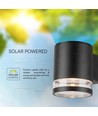 1W Wandlamp op zonne-energie LED - IP54, zwart, met sensor