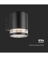 1W Wandlamp op zonne-energie LED - IP54, zwart, met sensor