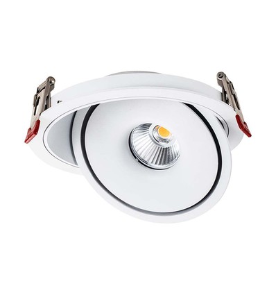 12W Ø12cm inbouwspot RA90 - Zaagmaat: Ø10,5 cm, Afmetingen: Ø12 cm, CCT - 3 lichtkleuren, 3-in-1, witte rand