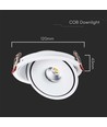 12W Ø12cm inbouwspot RA90 - Zaagmaat: Ø10,5 cm, Afmetingen: Ø12 cm, CCT - 3 lichtkleuren, 3-in-1, witte rand