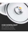 12W Ø12cm inbouwspot RA90 - Zaagmaat: Ø10,5 cm, Afmetingen: Ø12 cm, CCT - 3 lichtkleuren, 3-in-1, witte rand