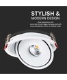 20W Ø16,5cm inbouwspot RA90 - Gat: Ø15 cm, Afmetingen: Ø16,5 cm, CCT - 3 lichtkleuren, 3-in-1, witte rand