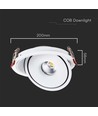 30W Ø20 cm inbouwspot RA90 - Zaagmaat: Ø18 cm, Afmetingen: Ø20 cm, CCT - 3 lichtkleuren, 3-in-1, witte rand
