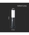 V-Tac zwarte tuinlamp - 45 cm, IP44 buiten, PIR sensor, E27 fitting, zonder lichtbron
