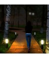 V-Tac zwarte tuinlamp - 45 cm, IP44 buiten, PIR sensor, E27 fitting, zonder lichtbron