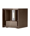 11W LED wandlamp - IP65 buiten, vierkant, corten kleur, verstelbare stralingshoek, incl. lichtbron