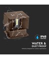 11W LED wandlamp - IP65 buiten, vierkant, corten kleur, verstelbare stralingshoek, incl. lichtbron