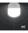 E27 50W LED-lamp - T140, met E40-fittingadapter