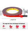 3M dubbelzijdig plakband 8mm - voor strips, 5 meter rol