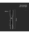V-Tac 10W LED-lamp - 1000 lumen, oplaadbaar, IP54