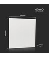 60x60 LED paneel, 25W - Hoogte: 33mm, 180lm/w, witte rand