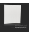 60x60 LED paneel, 25W - Hoogte: 33mm, 180lm/w, witte rand