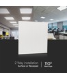 60x60 LED paneel, 25W - Hoogte: 33mm, 180lm/w, witte rand